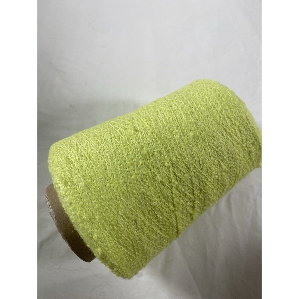 Cone Yarn Spool Yarn Green Boucle 440g Net Weight #796